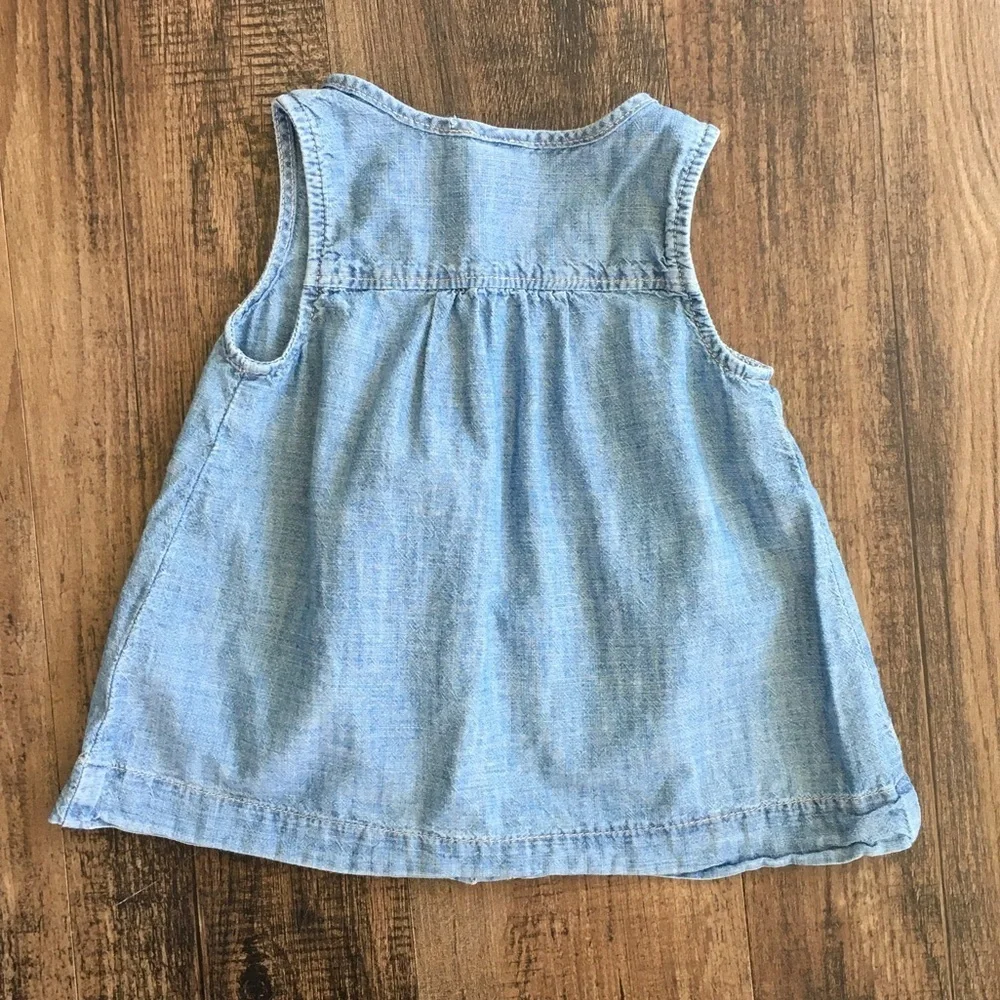 GAP Light Blue Sleeveless Button Down Shirt for Kids